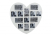 Cadre pour 13 photos - en forme de coeur 
