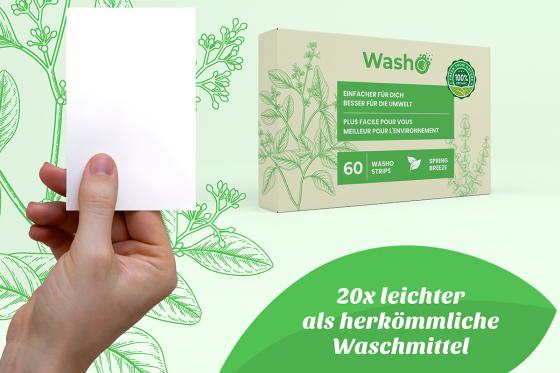 Détergent à lessive durable Washo - parfum d'été | 100% organique| sans plastique ni toxines 1 