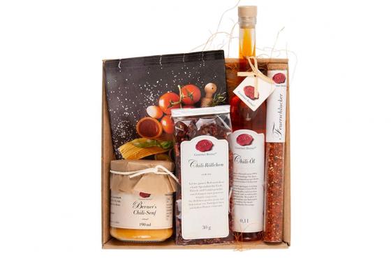 Scharfer Geschenkkorb - Mit Chili Produkten  