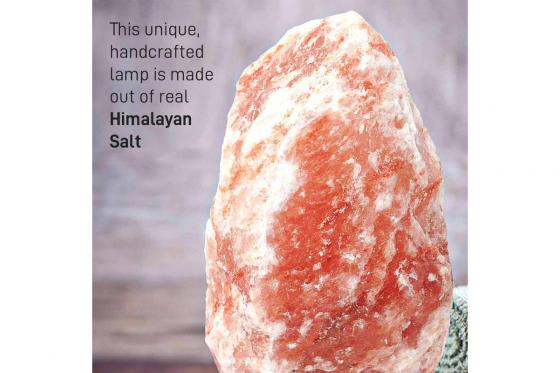 Lampe de sel Himalaya - avec un socle en bois 2 