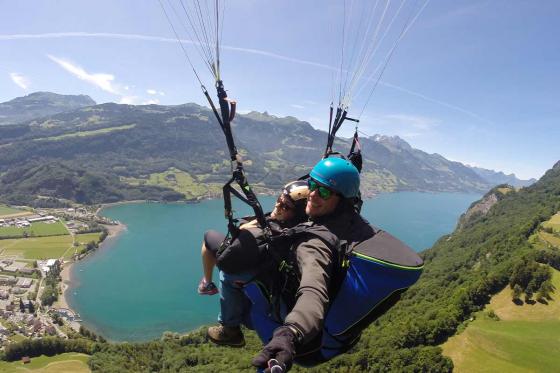 Walensee Gleitschirmfliegen - Ca. 20 Minuten Flug für 1 Person  