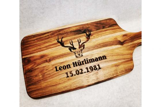 Planche de cuisine en bois - avec gravure  