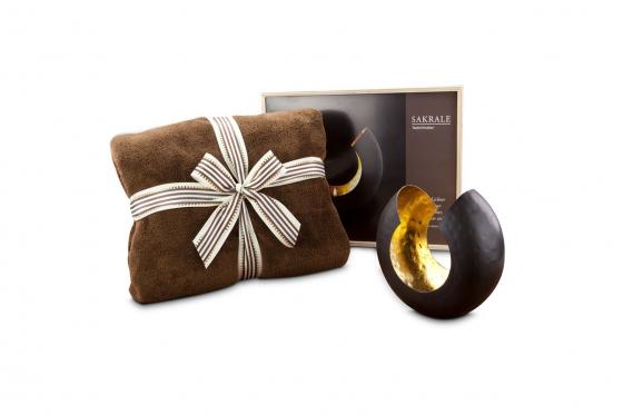 Geschenkset Abendstimmung - Teelicht + Kuscheldecke  