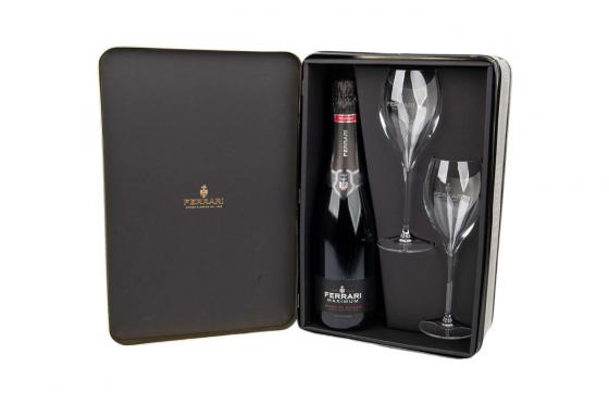 Premium Geschenkset - Ferrari Maximum & edle Grand cru Gläser 2 