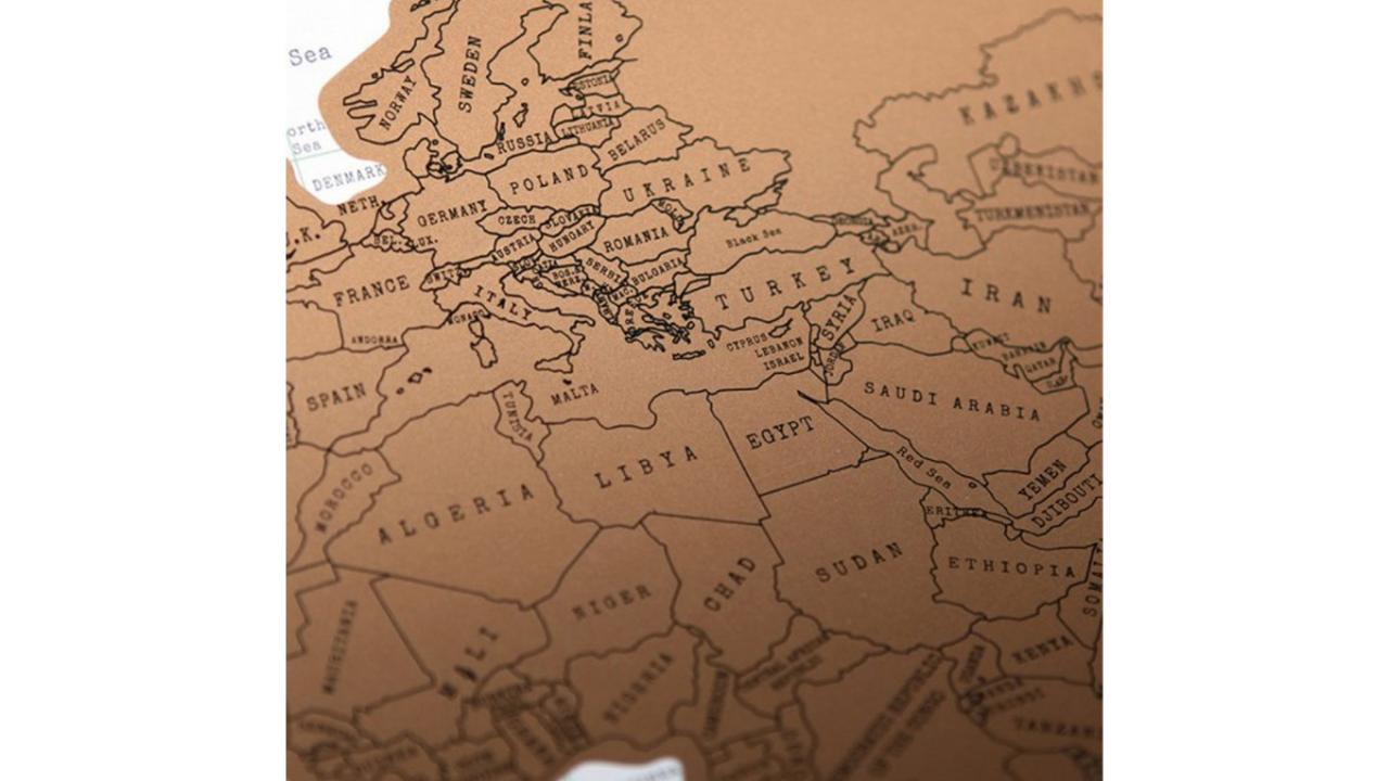 Carte du Monde à Gratter Deluxe Petit Format - La Carte Du Monde