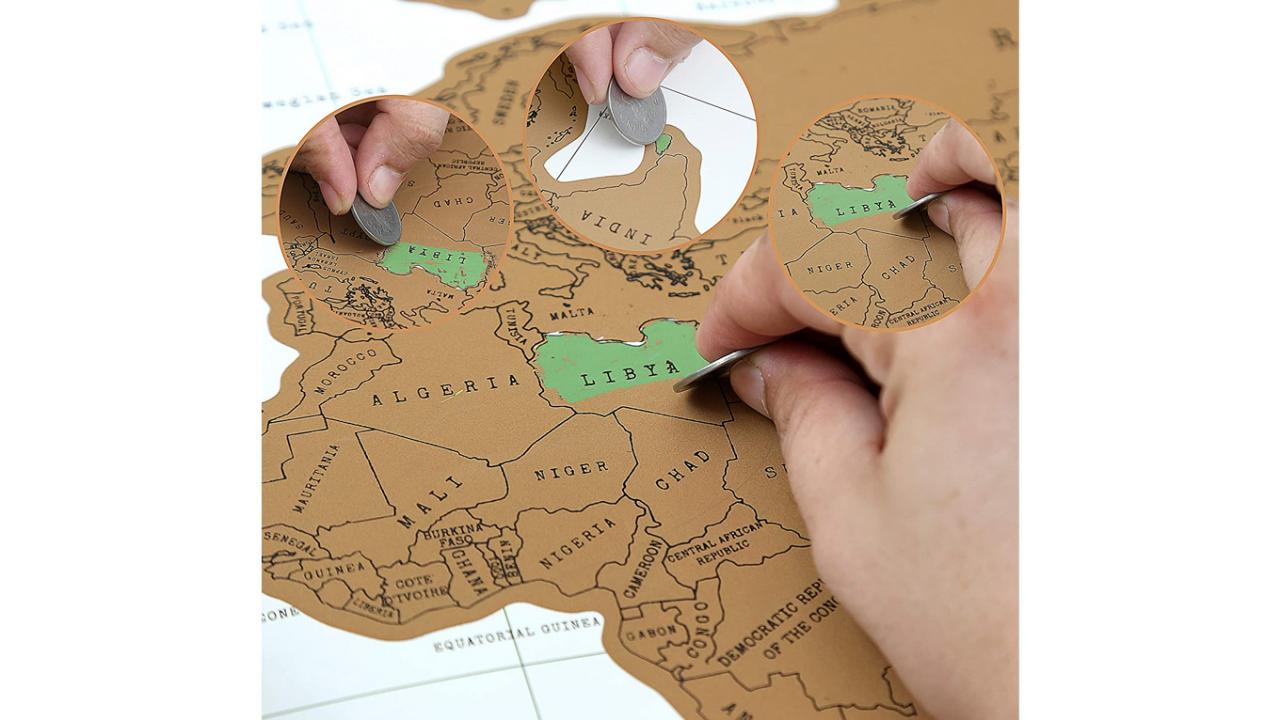 Carte du monde à gratter - Vintage 88 x 52 cm – Atelier Atypique