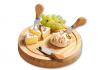 Käseschneidebrett - mit Besteck 