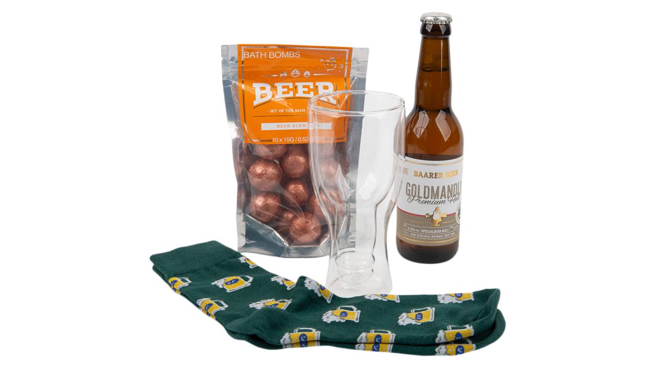 Coffret cadeau bière, avec bon pour un abonnement de bi