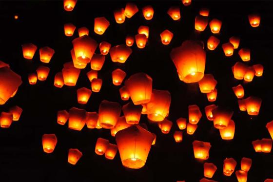 Lanternes Volantes - Lot de 10, blanches 1 