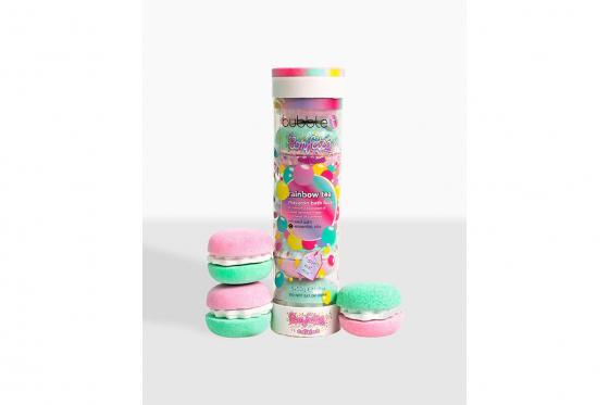 Bombe da bagno arcobaleno - macarons - 5 pezzi  
