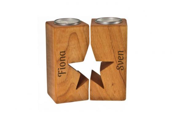 Bougies chauffe-plat étoile - avec gravure   