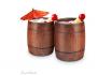 Trinkbecher Holzfass - 2er Set 