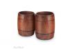 Trinkbecher Holzfass - 2er Set 1