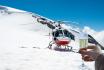 Vol & apéro sur un glacier - Vol en hélicoptère d'env. 30 minutes pour 2 personnes 