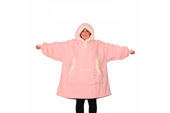XXL Kuschelpullover Pink - personalisierbar  