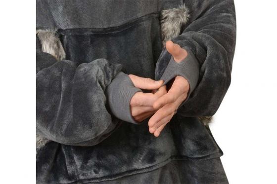 XXL Kuschelpullover Slate grey - personalisierbar 4 