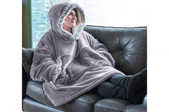 Eskimo Hoodie Lila Grau - personalisierbar 1 