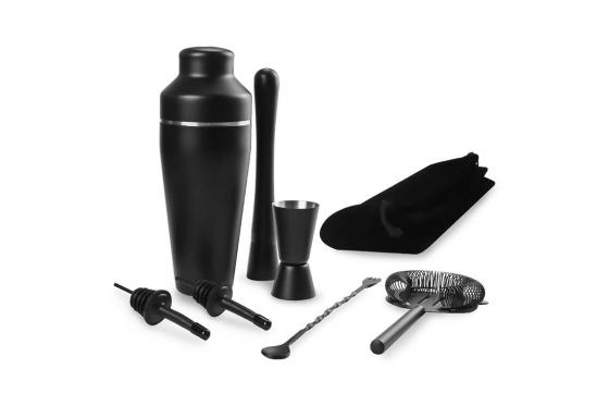 Kit à cocktail avec shaker - Noir mat 3 