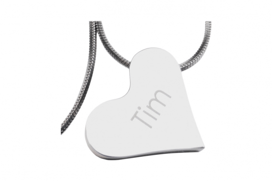 Halskette Herz - mit Gravur 1 