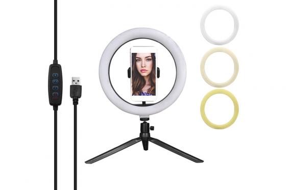 Luce ad anello LED - con supporto per selfie  