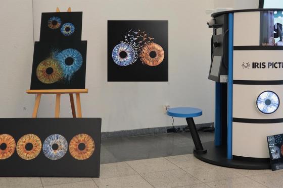 Photo d'iris romantique - 40x40cm, impression sur toile, pour 2 personnes 1 