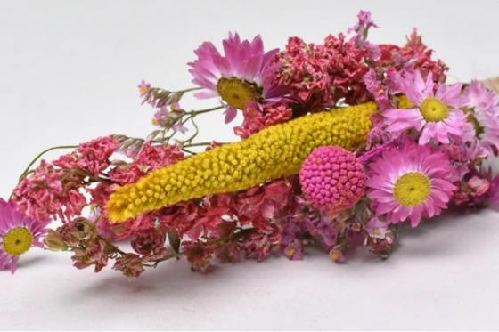 DIY Trockenblumenstrauss - XL Pink/Gelb 3 