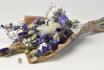Bouquet di fiori secchi - 60 cm  - blu/bianco 