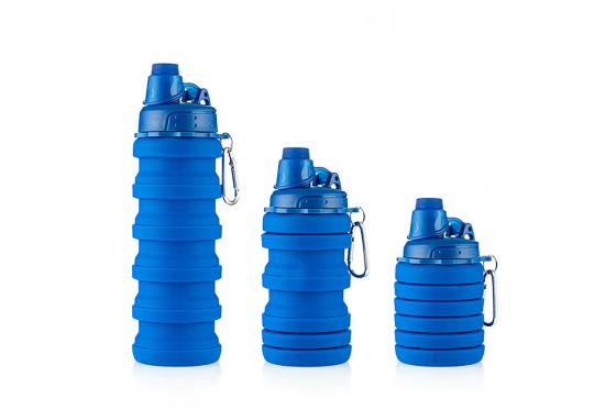 Faltbare Silikonflasche - perfekt für unterwegs  