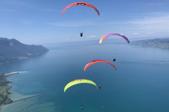 Vol en parapente biplace - Sur le lac Léman, photos et vidéo incluses | 1 personne  22 
