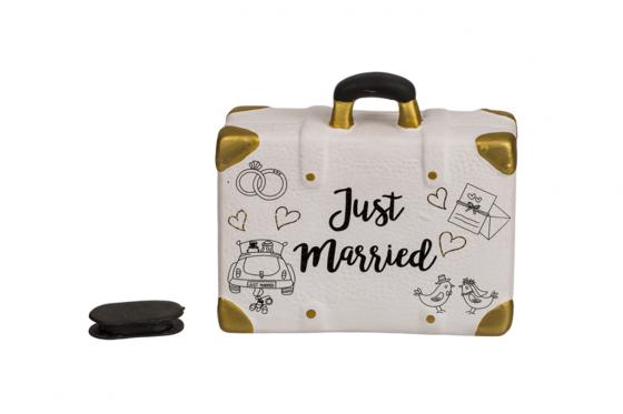 Spardose Reisekoffer - just married  