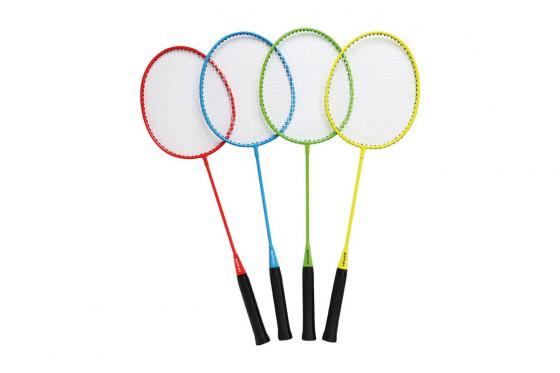 Badminton Set 4 Pers. - mit Schläger, Federbällen und Netz 2 