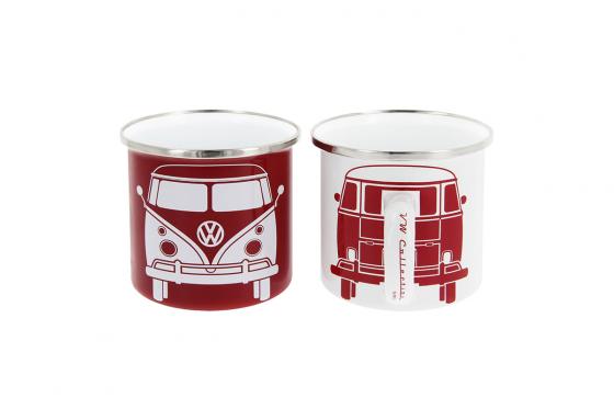 VW Tassen Set - rot/weiss  