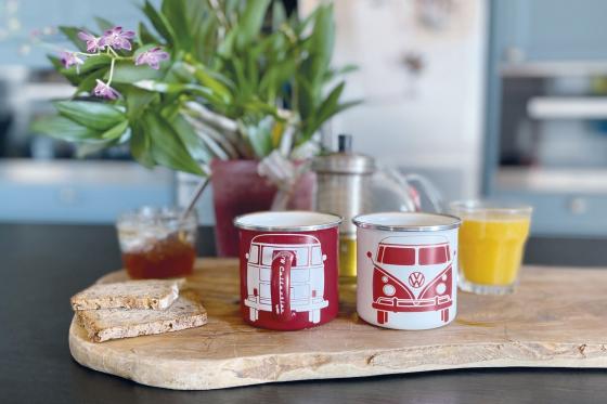 VW Tassen Set - rot/weiss 1 