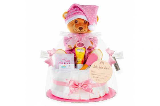 Windeltorte Rosa - 0-8 Monate  