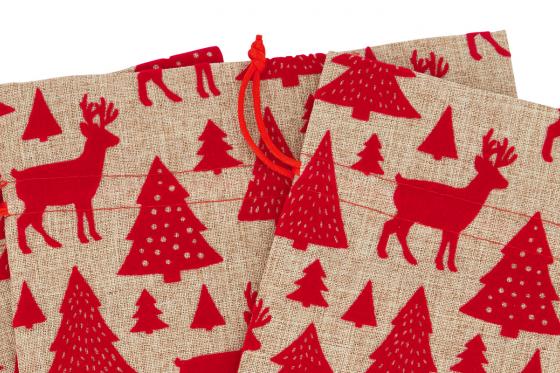 Adventskalender Natur Samt - zum selber befüllen 4 