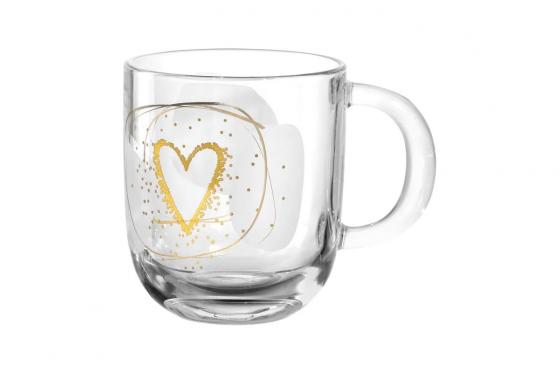 Herz Tasse - mit Gravur auf Tassenrückseite  