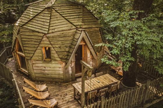 Familienbaumhaus-Übernachtung  - 1 Nacht für 5 Personen inkl. Frühstück  