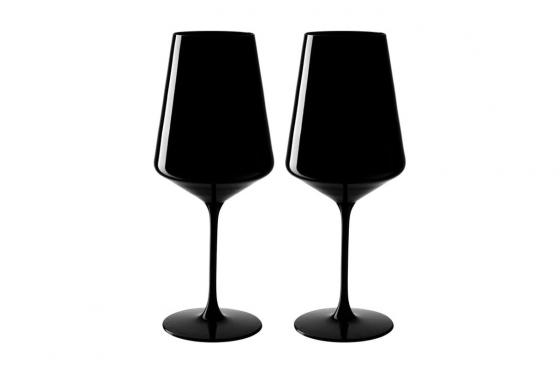 Schwarze Weingläser - 2 Stück - von Leonardo  