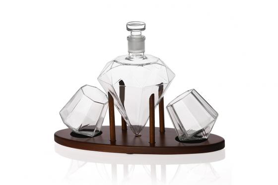 Diamant Karaffen-Set - inkl. 2 Gläser 2 