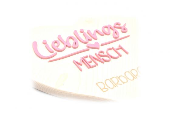 Holzherz Lieblingsmensch - personalisierbar 2 
