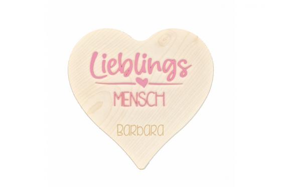 Holzherz Lieblingsmensch - personalisierbar 3 