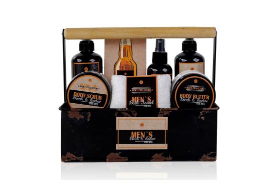 Männer Wellness-Set - im Metallkorb  