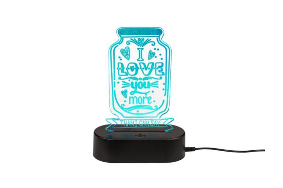 Lampe LED 3D Love - avec changement de couleur 2 