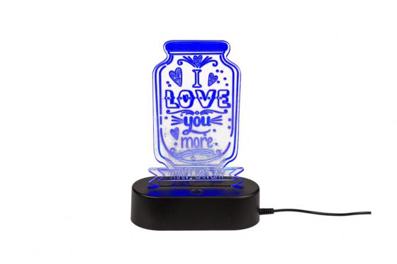 Lampe LED 3D Love - avec changement de couleur 3 
