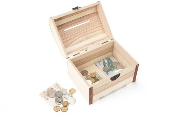 Schatztruhe aus Holz - mit Gravur 1 