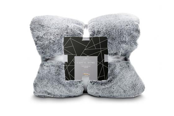 Couverture polaire de luxe - Fausse fourrure - 150 x 200 cm  