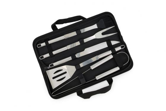Kompaktes Grillset - 6-teilig & multifunktional  