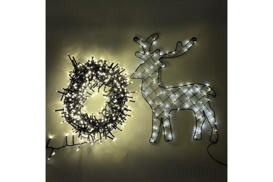 LED Hirsch & Lichterkette - Outdoor  