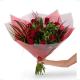 Bon avec un bouquet de fleurs, Roses rouges - 12 pièces (🚚 2-4 jours)