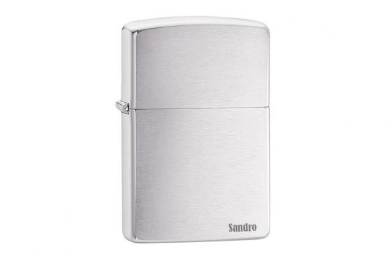 Zippo Chrome Brushed - Personalisierbar  